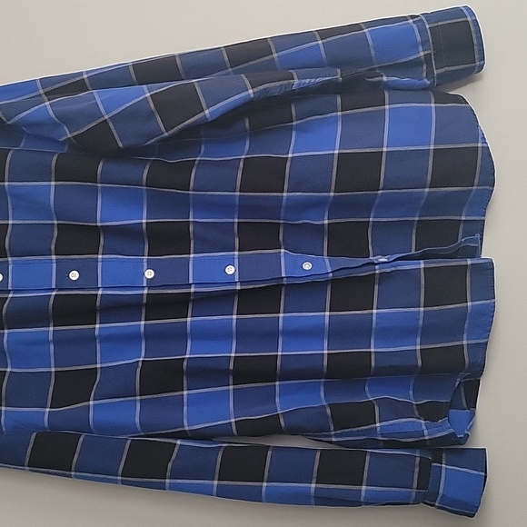 Banana Republic Plaid Untucked Slim Fit Long Sleeve Button Down Shirt Size XL - Picture 4 of 9